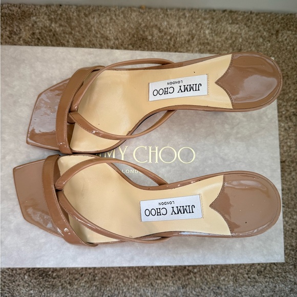 Jimmy Choo Nude Heeled Sandals - Picture 5 of 12